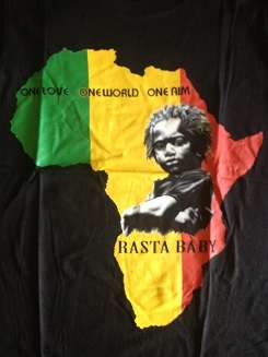 RASTA ZONE!!!RASTA BABY T-SHIRT!!! LARGE (L)